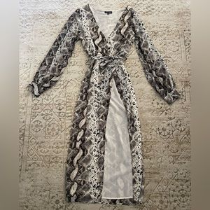 JLUX Label Snakeskin Going Out Dress